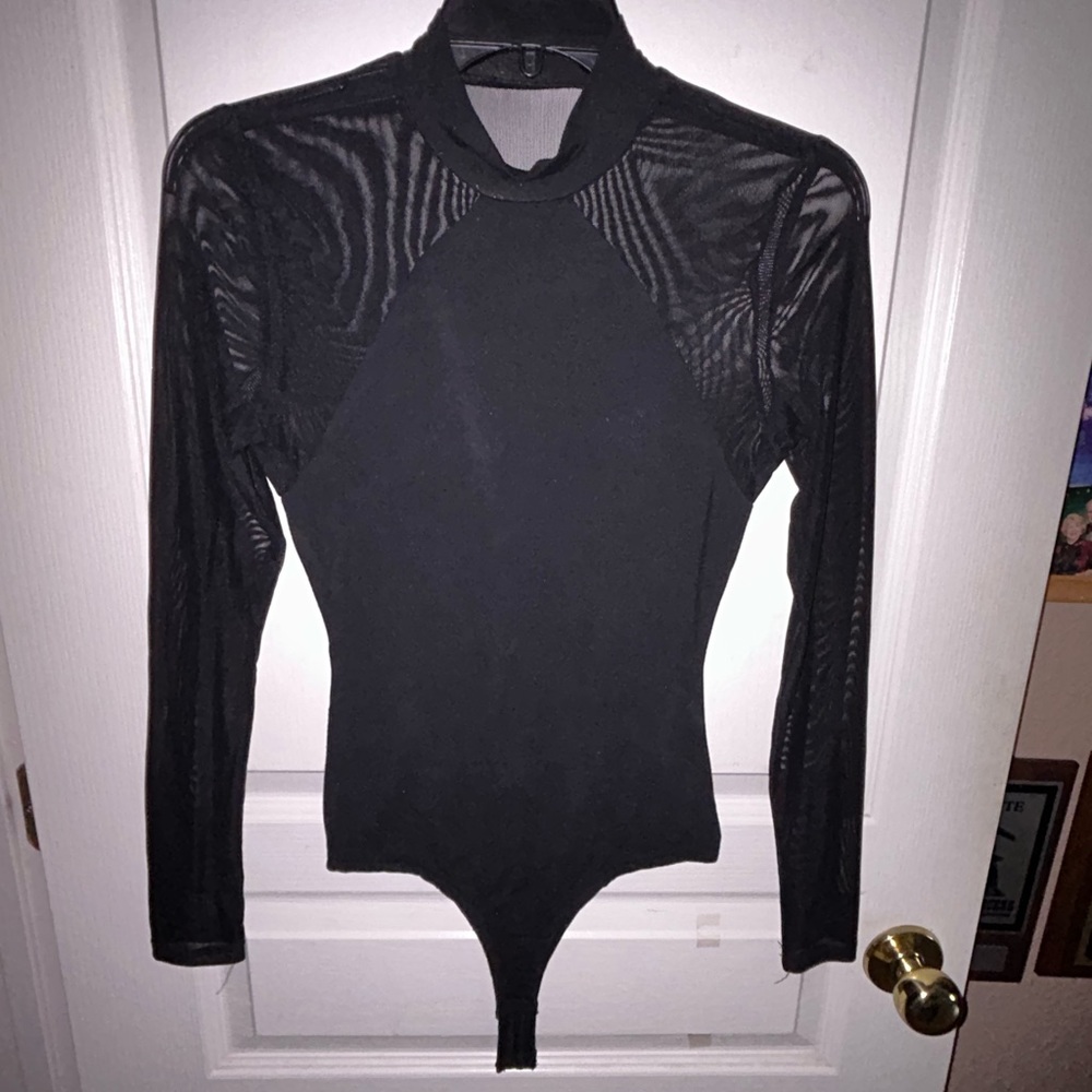 LULUS BLACK MESH BODYSUIT